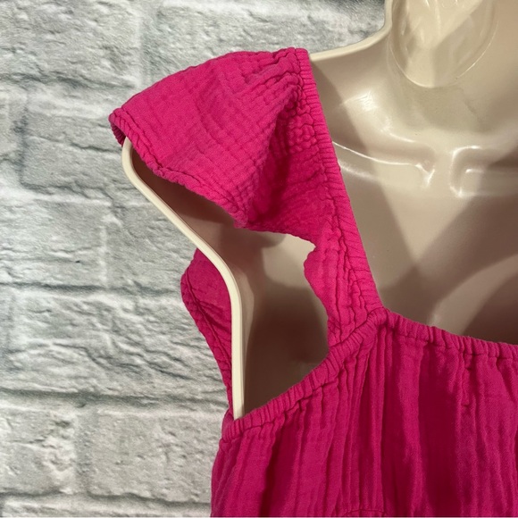 Xirena Size Small - Sonnet Mini Dress - Pink Raspberry - 100% Cotton Gauze - Picture 13 of 16